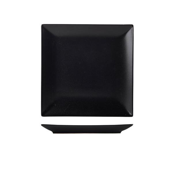 Luna Stoneware Black Square Plate 24cm/9.5" - BESPOKE 77