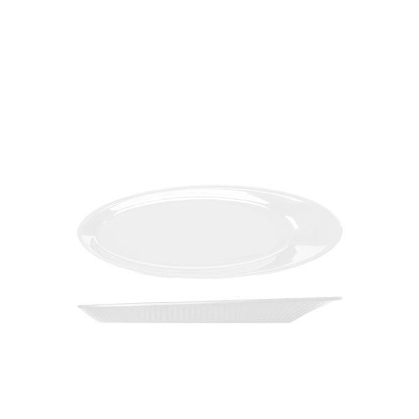 Opulence White Boston Melamine Oval Plate 30.5 x 11cm - BESPOKE 77