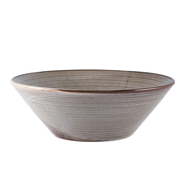 Terra Porcelain Grey Conical Bowl 19.5cm - BESPOKE 77
