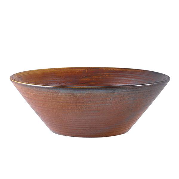 Terra Porcelain Rustic Copper Conical Bowl 19.5cm - BESPOKE 77