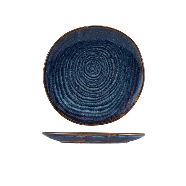 Terra Porcelain Aqua Blue Organic Plate 21cm - BESPOKE 77