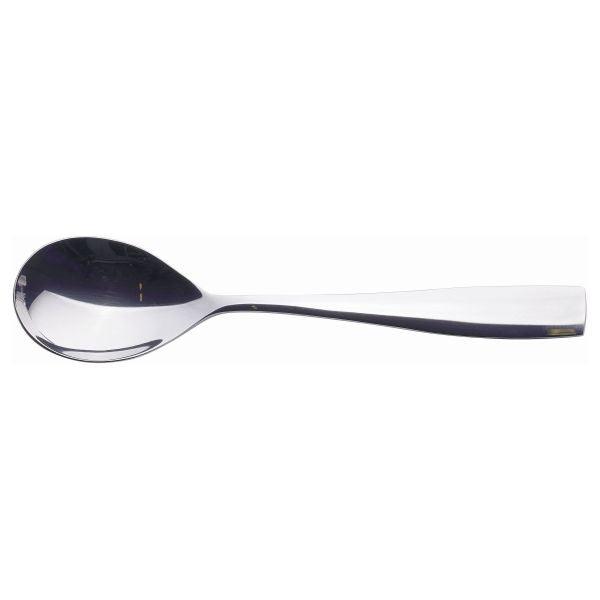 Genware Square Dessert Spoon 18/0 (Dozen) - BESPOKE 77