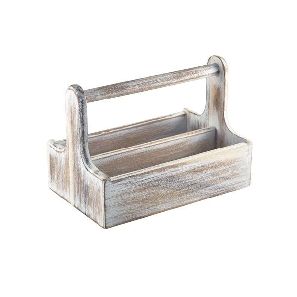 White Wooden Table Caddy - BESPOKE 77