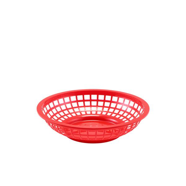 GenWare Round Fast Food Basket Red 20cm - BESPOKE 77