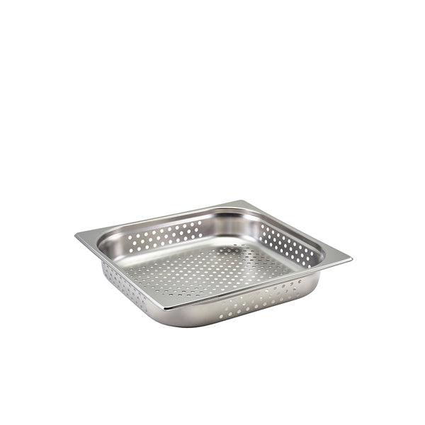 GenWare Perforated St/St Gastronorm Pan 2/3 - 65mm Deep - BESPOKE 77