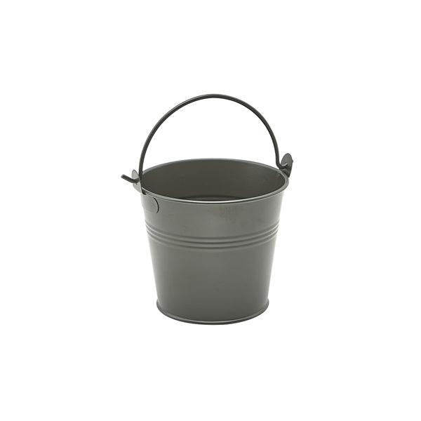 Galvanised Steel Serving Bucket 10cm Dia Dark Olive - BESPOKE 77