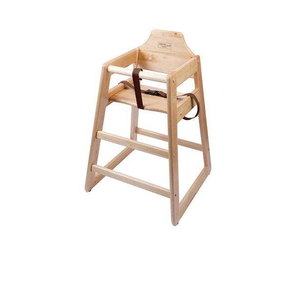 Wooden High Chair - Light Wood - BESPOKE 77