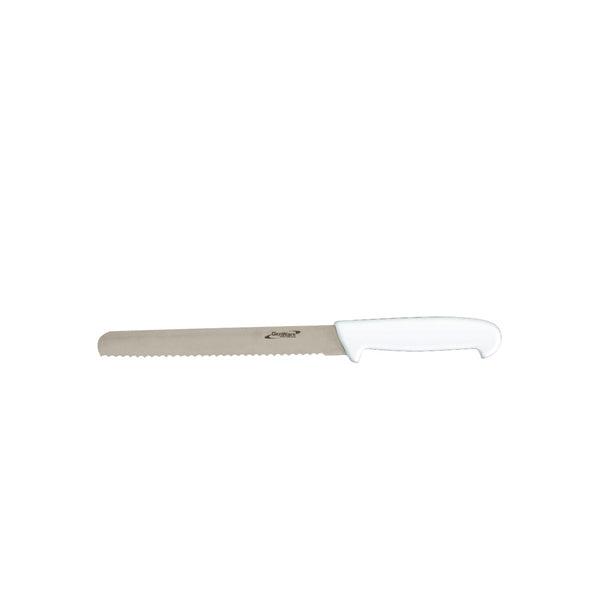 Genware 8'' Bread Knife White (Serrated) - BESPOKE 77
