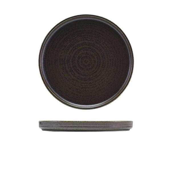 Terra Porcelain Black Low Presentation Plate 21cm - BESPOKE 77