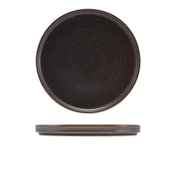 Terra Porcelain Black Low Presentation Plate 25cm - BESPOKE 77