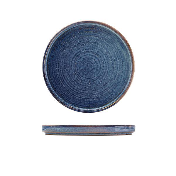 Terra Porcelain Aqua Blue Low Presentation Plate 18cm - BESPOKE 77