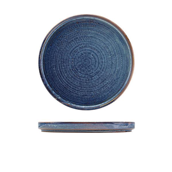 Terra Porcelain Aqua Blue Low Presentation Plate 21cm - BESPOKE 77