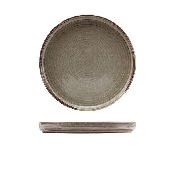 Terra Porcelain Grey Low Presentation Plate 21cm - BESPOKE 77
