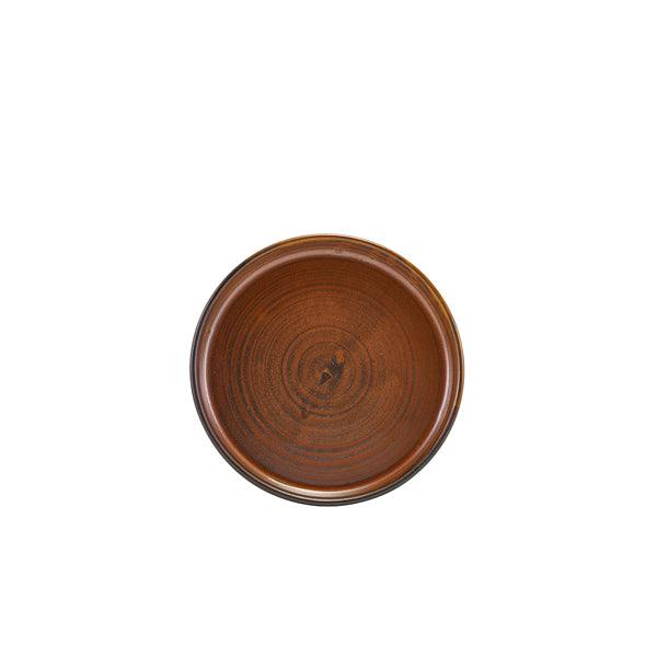 Terra Porcelain Rustic Copper Low Presentation Plate 14cm - BESPOKE 77