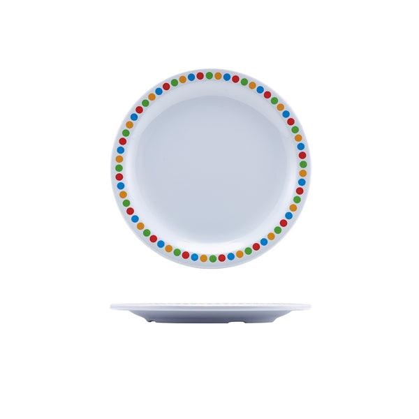 Genware Melamine 6.25" Plate- Coloured Circle - BESPOKE 77