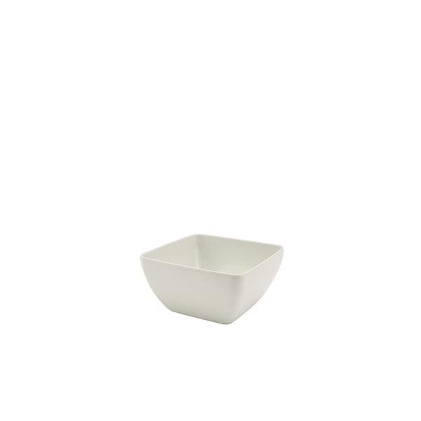 White Melamine Curved Square Bowl 12.5cm - BESPOKE 77