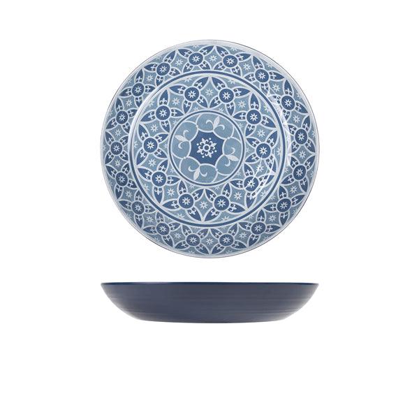 Blue Marrakesh Melamine Bowl 28 x 4.5cm - BESPOKE 77