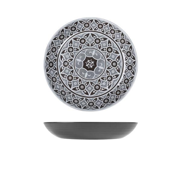 Grey Marrakesh Melamine Bowl 28 x 4.5cm - BESPOKE 77