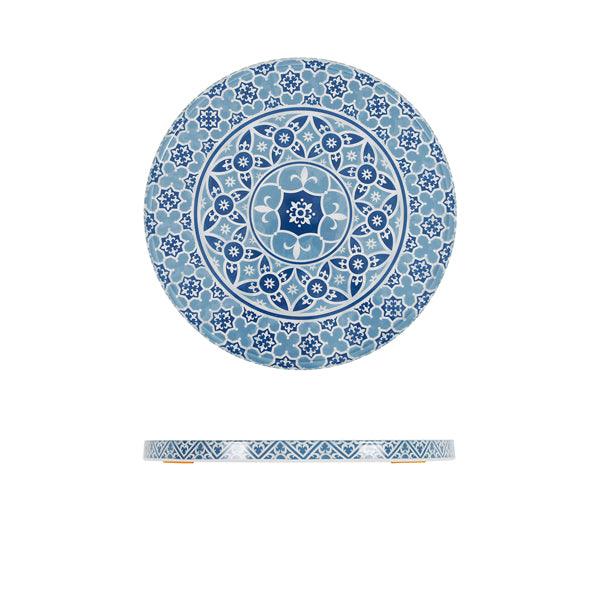 Blue Marrakesh Melamine Round Slab 28.5cm - BESPOKE 77