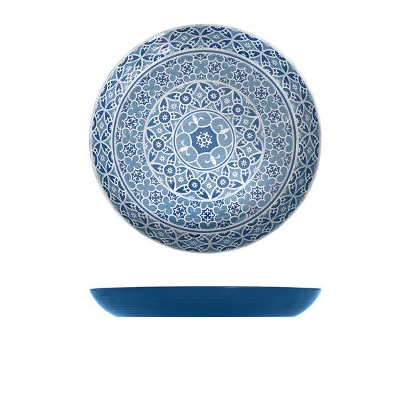 Blue Marrakesh Melamine Bowl 38 x 4.5cm - BESPOKE 77