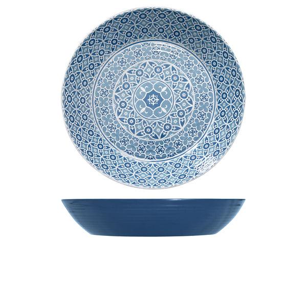 Blue Marrakesh Melamine Bowl 42.5 x 8cm - BESPOKE 77