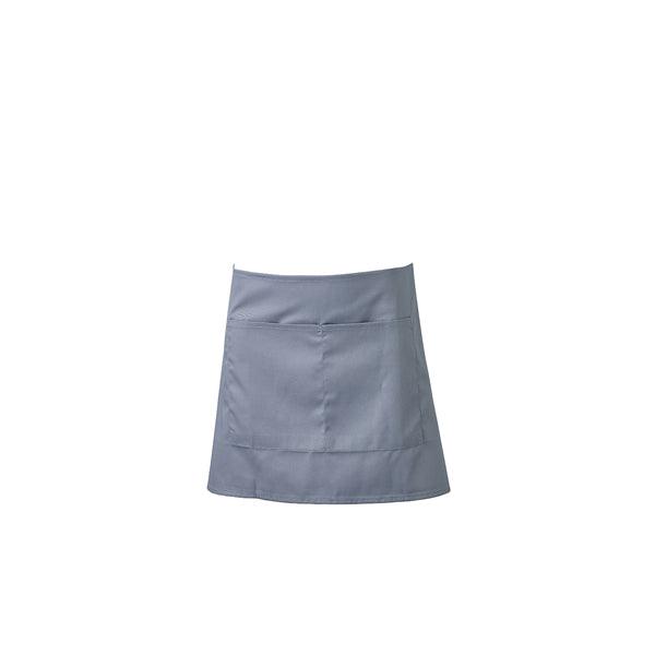 Grey Short Apron W/ Split Pocket 70 x 37cm - BESPOKE 77