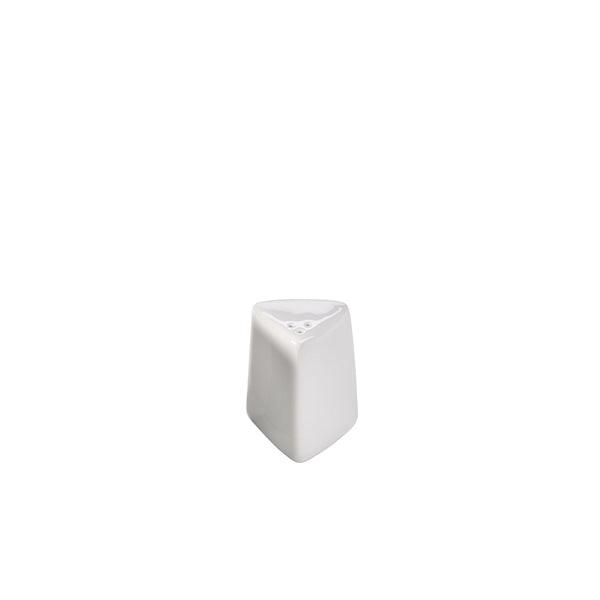 Genware Porcelain Triangular Pepper Pot 6cm/2.5" - BESPOKE 77