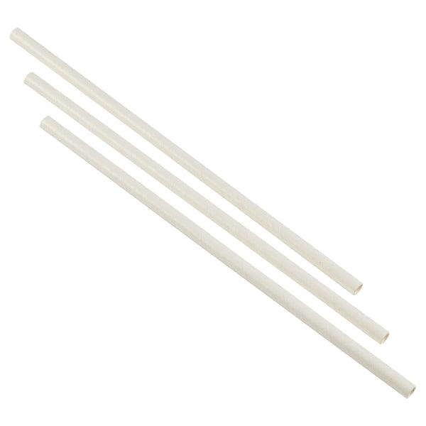 Paper Straws White 20cm (500pcs) - BESPOKE 77