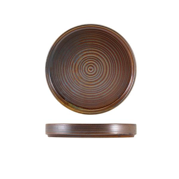 Terra Porcelain Rustic Copper Presentation Plate 18cm - BESPOKE 77