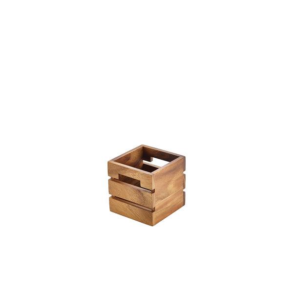 Genware Acacia Wood Box/Riser 12cm - BESPOKE 77
