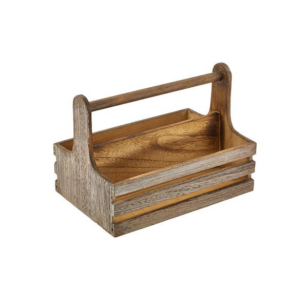 Medium Rustic Wooden Table Caddy - BESPOKE 77