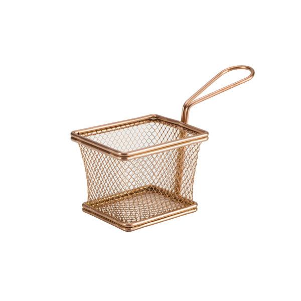 Copper Serving Fry Basket Rectangular 10 x 8 x 7.5cm - BESPOKE 77