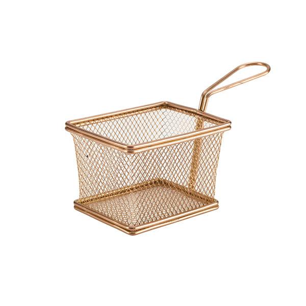 Copper Serving Fry Basket Rectangular 12.5 x 10 x 8.5cm - BESPOKE 77