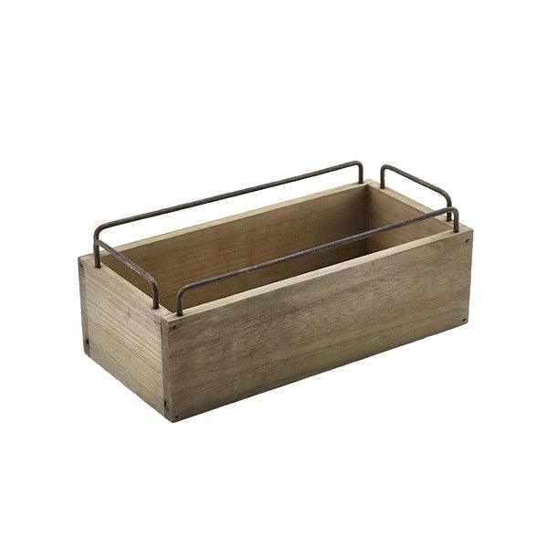 Industrial Wooden Crate 25 x 12 x 9.5cm - BESPOKE 77