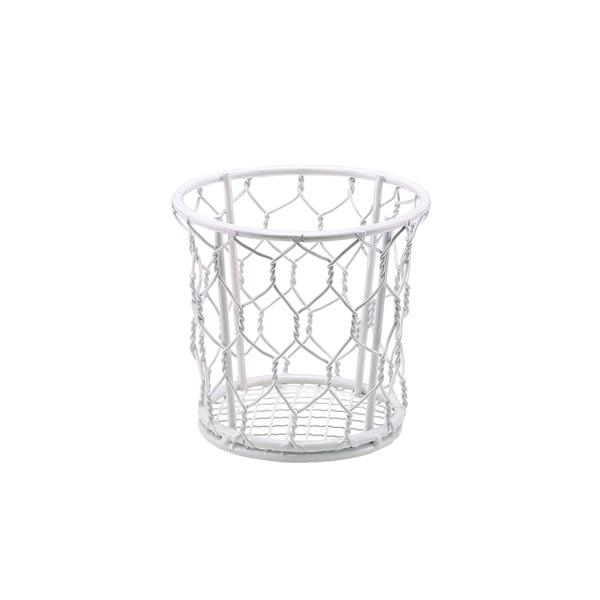 GenWare White Wire Basket 12cm Dia - BESPOKE 77