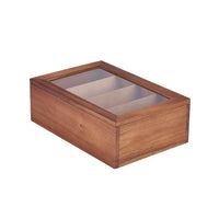 Acacia Wood Tea Box 30 x 20 x 10cm - BESPOKE 77