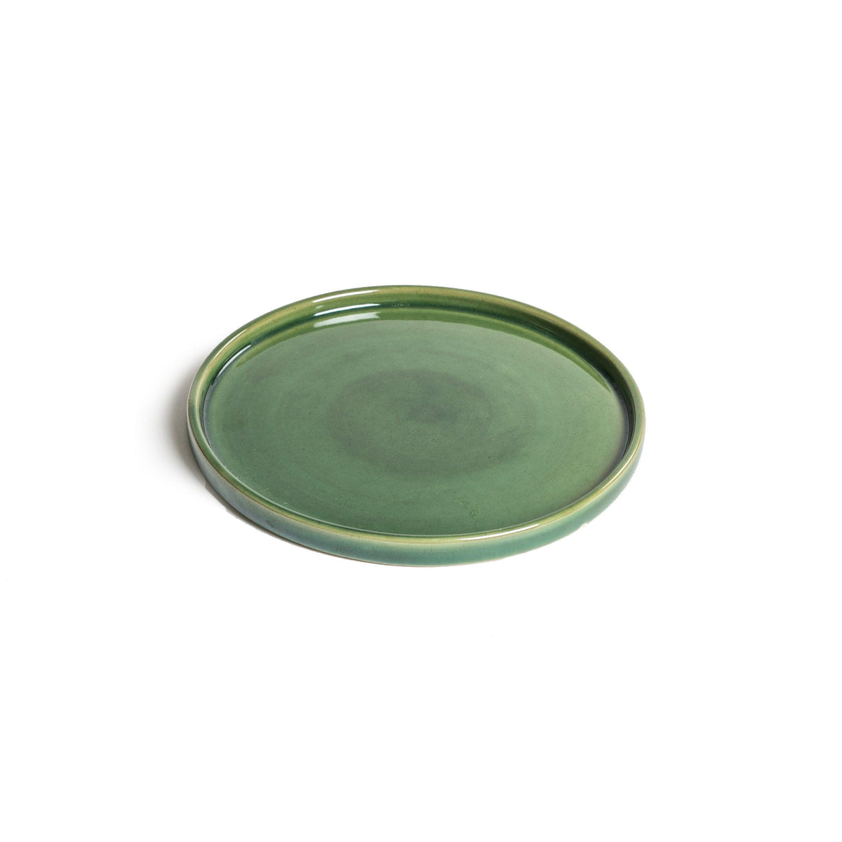 Forest Green 17.5cm Stoneware Flat Plate - BESPOKE77