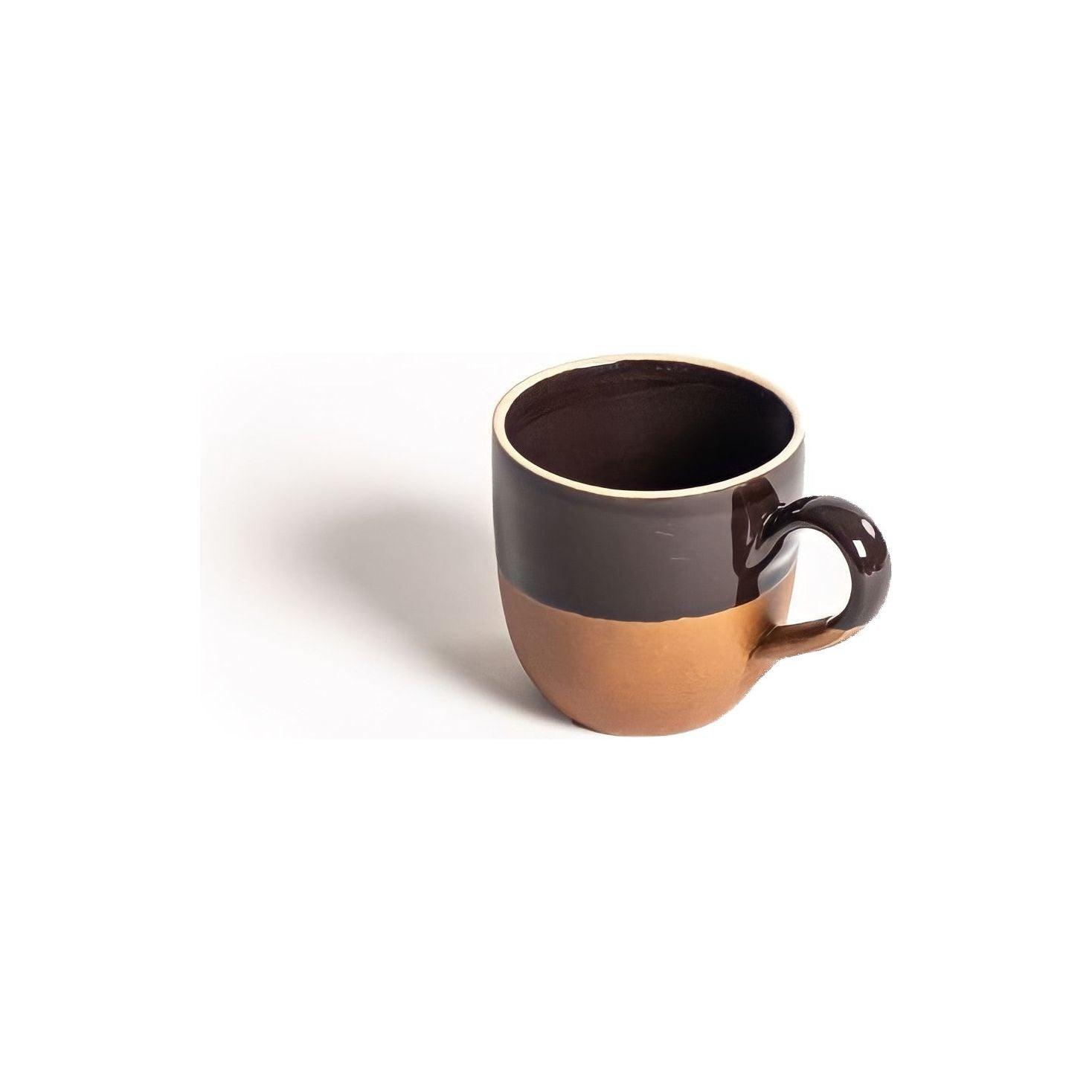 Mocha Brown Hazelnut 300ml Coffee Mug With Tan Edge – Bespoke 77