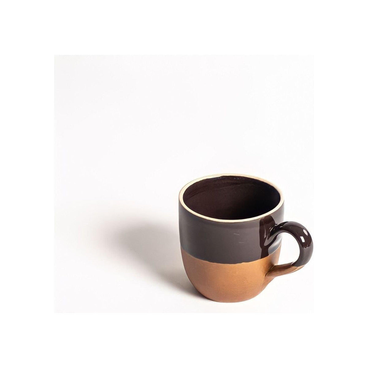 Mocha Brown Hazelnut 300ml Coffee Mug With Tan Edge - BESPOKE77
