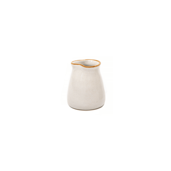 Matte White With Rye Edge Stoneware Small Sauce Jug 6cm H (50ml)