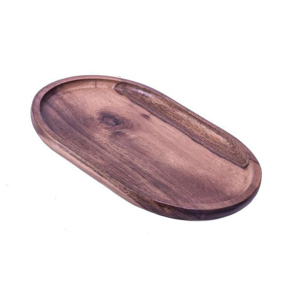 Oval Wood Serving Board - Acacia - 30 x 20 x 2cm - BESPOKE77