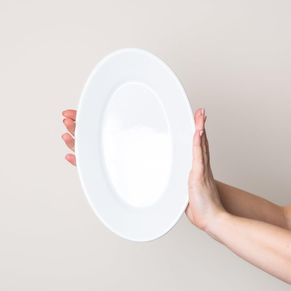 Fresh White Porcelain Oval Plate - BESPOKE77