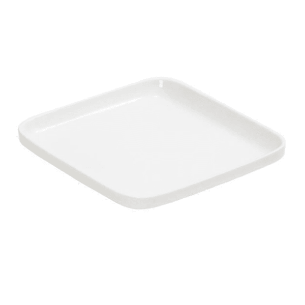 Fresh White Porcelain Square Starter Plate - BESPOKE77