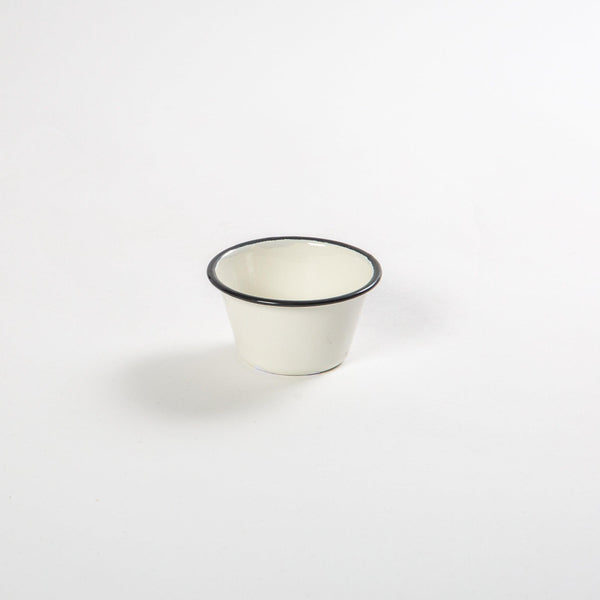 10cm Cream Enamel Bowl with Black Trim - BESPOKE77