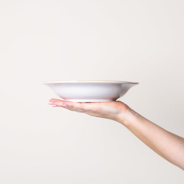 Off White Wonky Stoneware 22.5cm Pasta Bowl - BESPOKE77