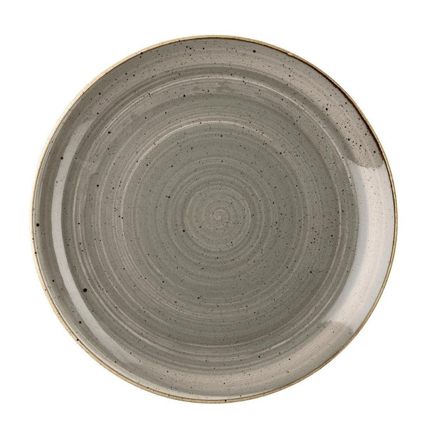 Churchill stonecast round coupe plate peppercorn grey 260mm - BESPOKE77