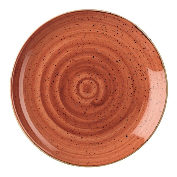 Churchill stonecast round coupe plate spiced orange 165mm - BESPOKE77
