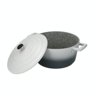 Ombre Grey Cast Aluminum Casserole Dish With Lid 4 Litre - BESPOKE77