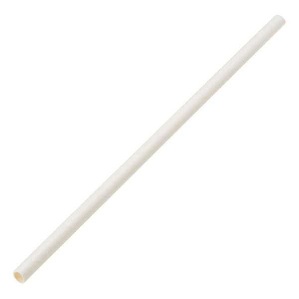 Paper Solid White Straw 8" (20cm) - BESPOKE77