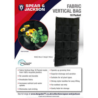 Spear and Jackson - 37 Litre Grow Bag, Re-useable, Breathable fabric, speeds up growing time, great for small spaces.